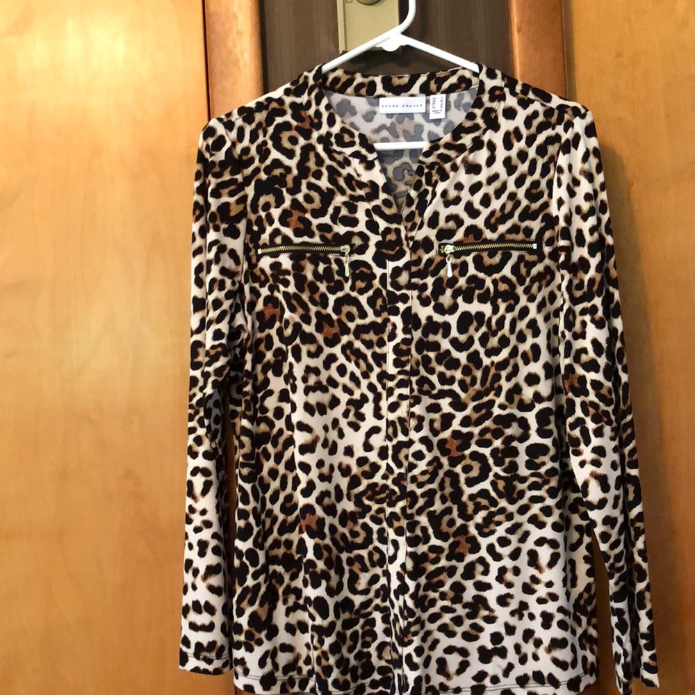 Animal print blouse